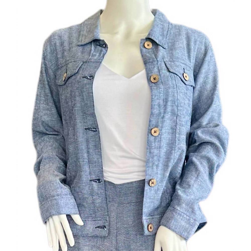 NEW DASH DENIM women's jean style jacket in indigo chambray